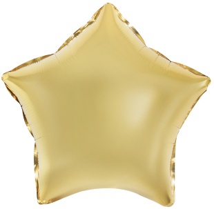 Шар (30''/76 см) Звезда, Золото, Сатин, 1 шт. в уп.