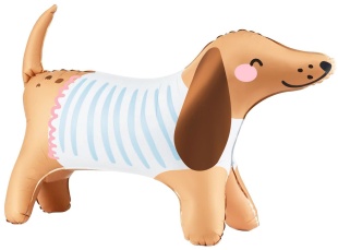 Шар (24''/61 см) Фигура 3D, Таксик в свитере, 1 шт. в уп.