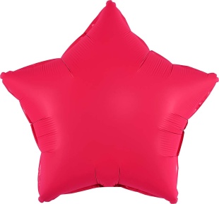 Шар (30''/76 см) Звезда, Красный, Сатин, 1 шт. в уп.