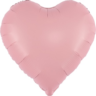 Шар (30''/76 см) Сердце, Розовый, Сатин, 1 шт. в уп.