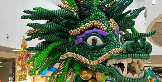 Как сделать огромного Дракона из воздушных шаров?