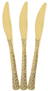 Ножи, Арт Деко, Золото, Металлик, 20 см, 10 шт. в упак. 